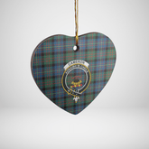 Clan Cameron of Erracht Ancient Tartan Crest Heart Ceramic Ornament WT16 Cameron of Erracht Ancient Tartan Tartan Christmas